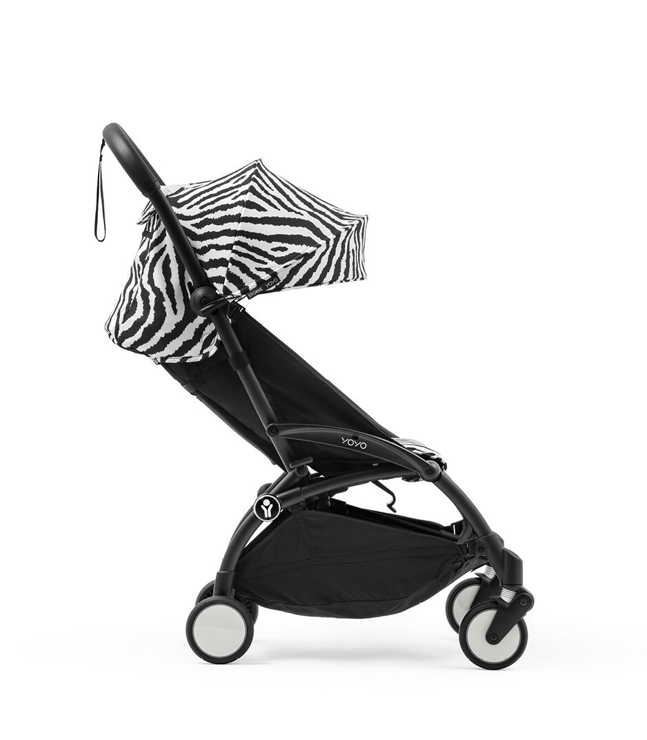Stokke® YOYO³ stroller from 6 months, Zebra with Black Frame, mainview galery image 9